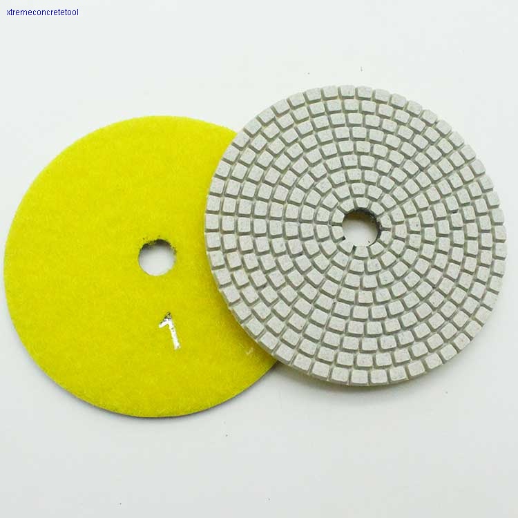 3 Step White Grid Granite Polishing Diamond Pad