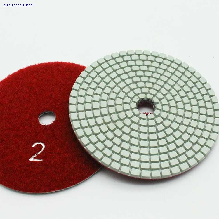 3 Step White Grid Granite Polishing Diamond Pad