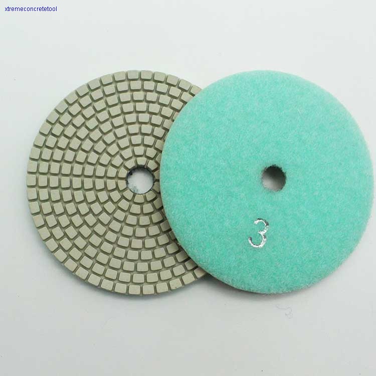 3 Step White Grid Granite Polishing Diamond Pad