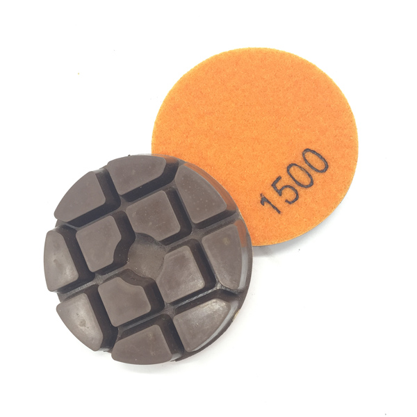 3 inch resin concrete puck with Velcro